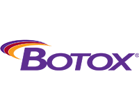 The image is a logo with the text  BOTOX  prominently displayed below a stylized letter  B  and an abstract design above it, suggesting a brand associated with cosmetic treatments.