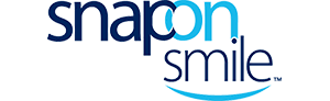 The image is a logo for Snap Smile, which appears to be an advertisement or branding for dental services.