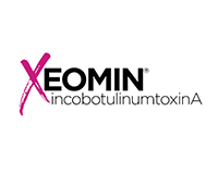 The image shows a logo with text that reads  XEOMIN  at the top and  INKCOBOTULIN A  below, indicating a brand name and product information.